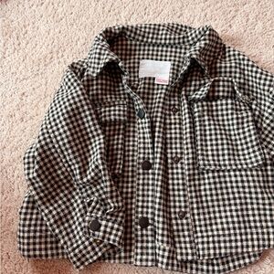 Zara kids Black and White Checkered Shirt